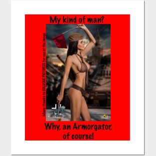 Armorgator Babe 4 - Red Background Posters and Art